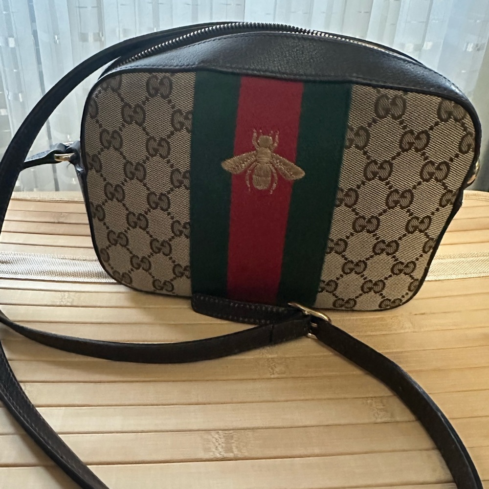 Gucci Beige and Black Crossbody Bag